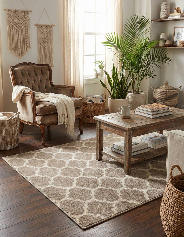 Detail image of  3' x 5' 3 Lattice Rug