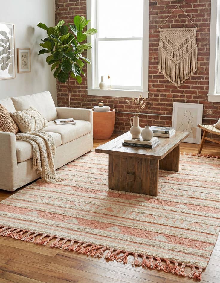 Detail image of 8' x 10'  Hand Woven Arizona Wool Rug