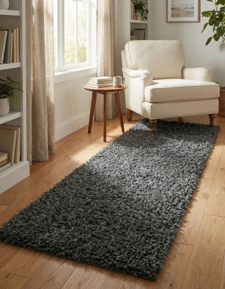 Detail image of 2' x 7' Zermatt Shag Runner Rug
