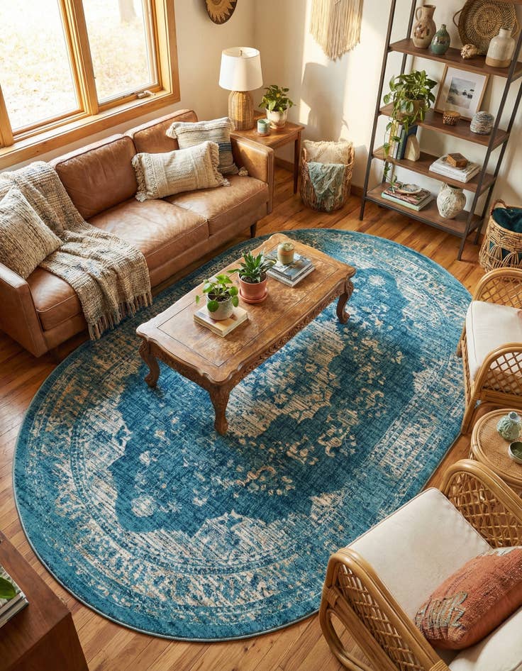 Detail image of 6' x 9' Stockholm Oval Rug