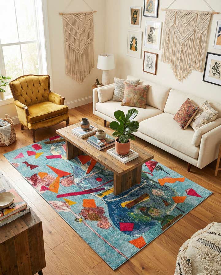 5' 3 x 8' Washable Vivid Rug