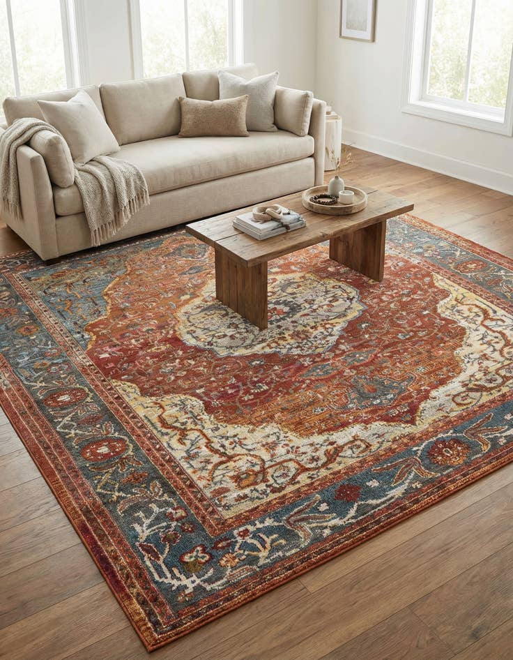 Detail image of 7' 10 x 7' 10 Santiago Square Rug