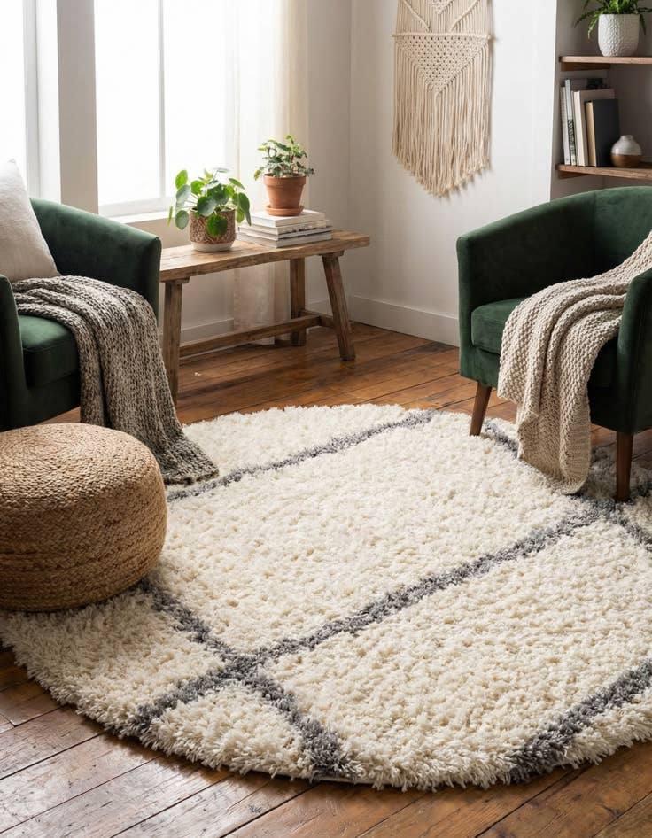 Detail image of 5' x 5' Infinity Shag Round Rug