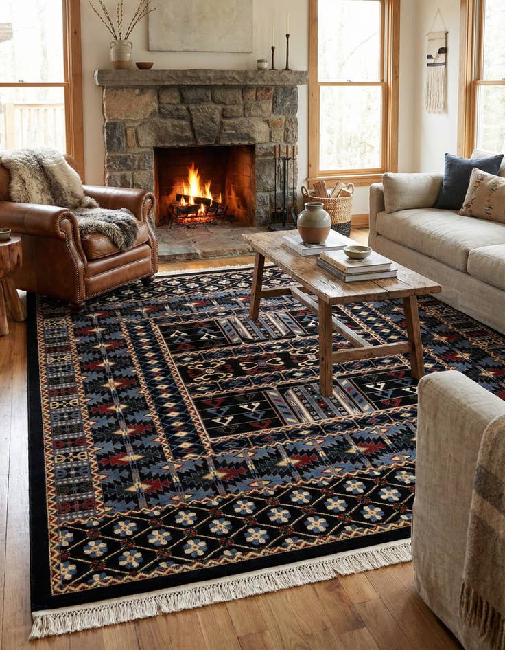 Detail image of 7' 10 x 7' 10 Bokhara Square Rug