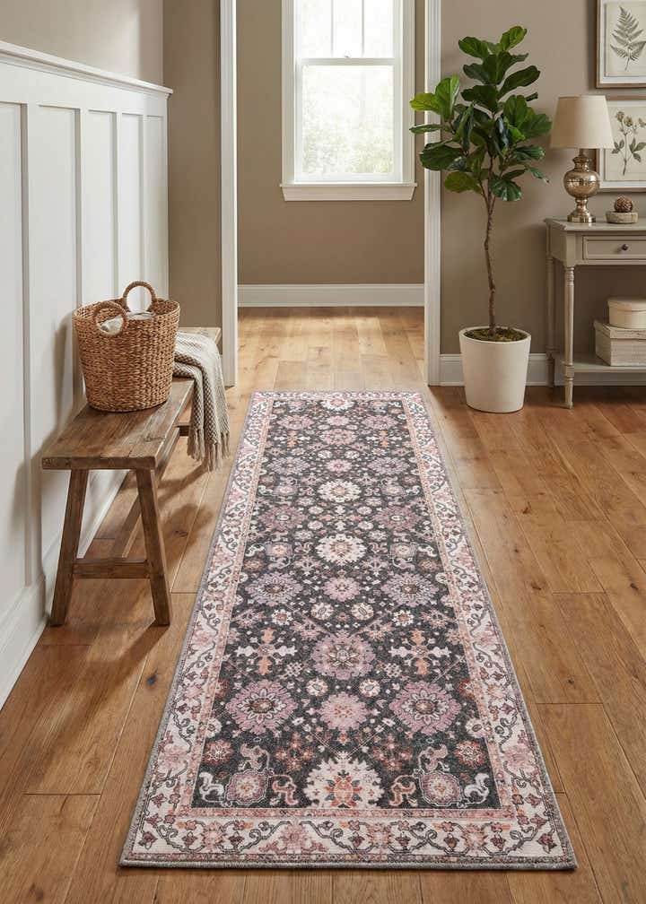 2' x 6' 1 Washable Timeless Runner Rug