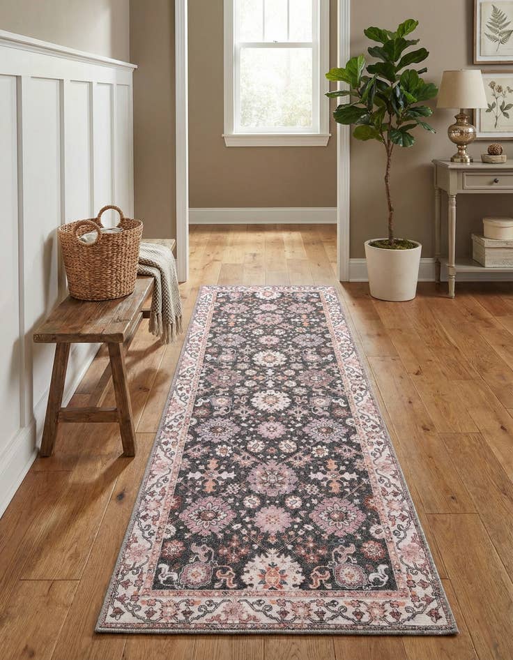 Detail image of 2' x 6' 1 Washable Timeless Runner Rug