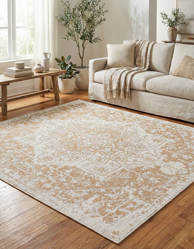 Detail image of  7' 10 x 7' 10  Washable Jill Zarin Dubai Indoor / Outdoor Square Rug