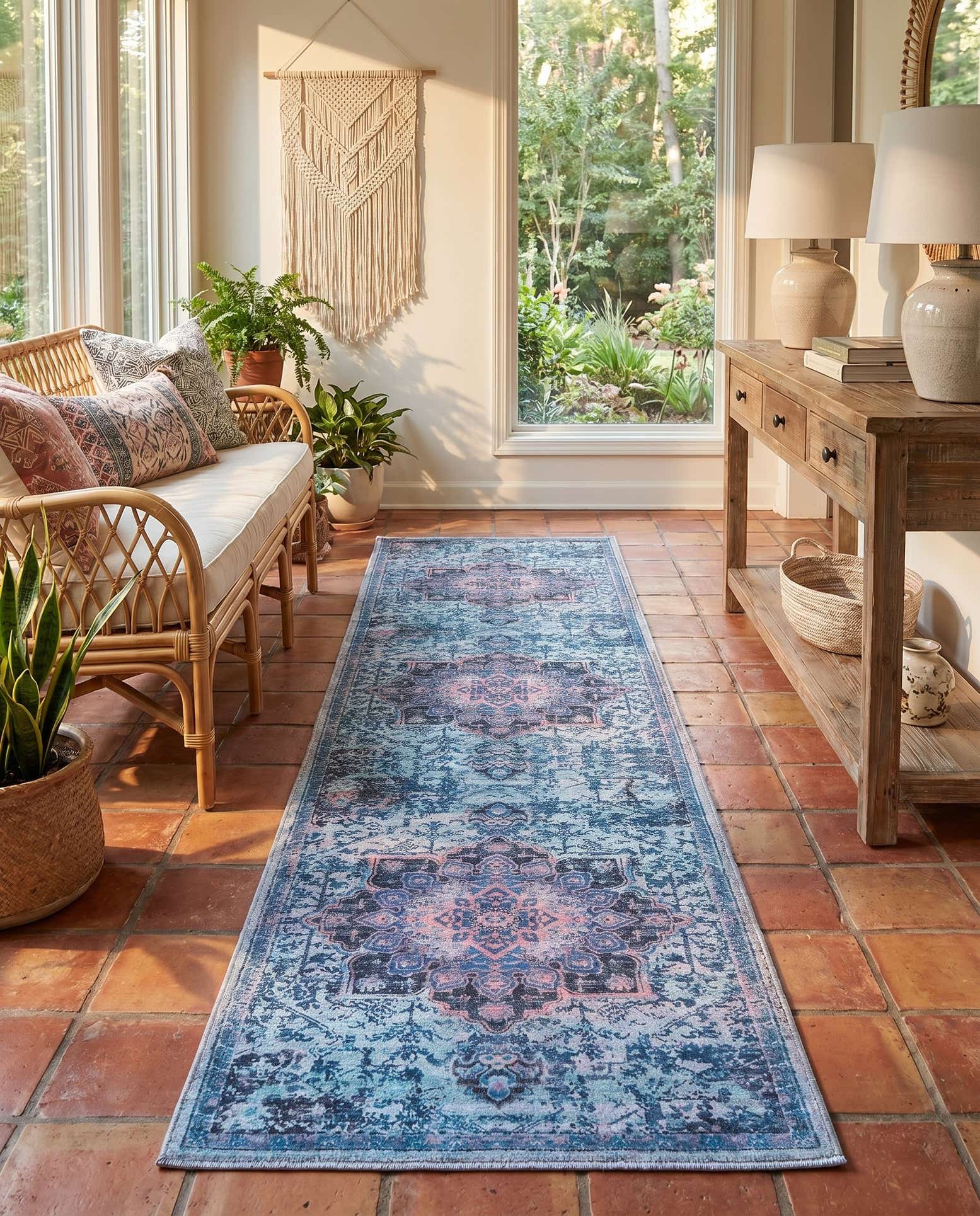 2' x 9' 10 Washable Francesca Runner Rug