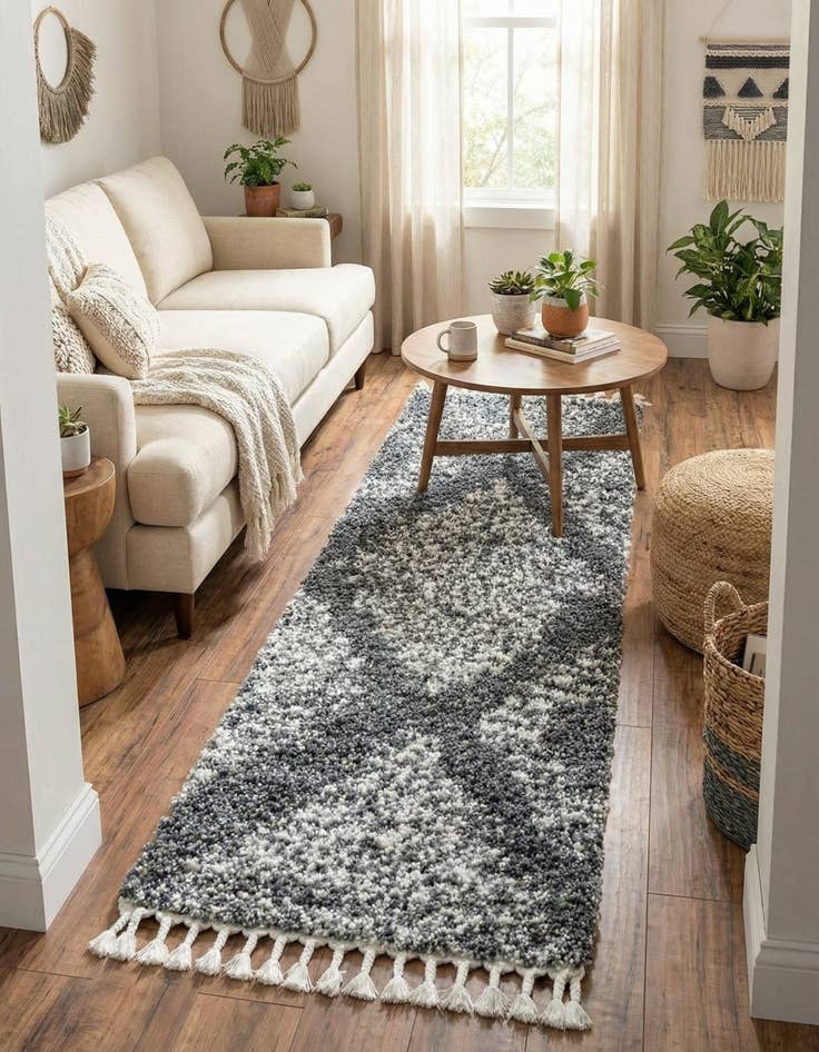 Detail image of 2' x 6' Serenity Shag Runner Rug