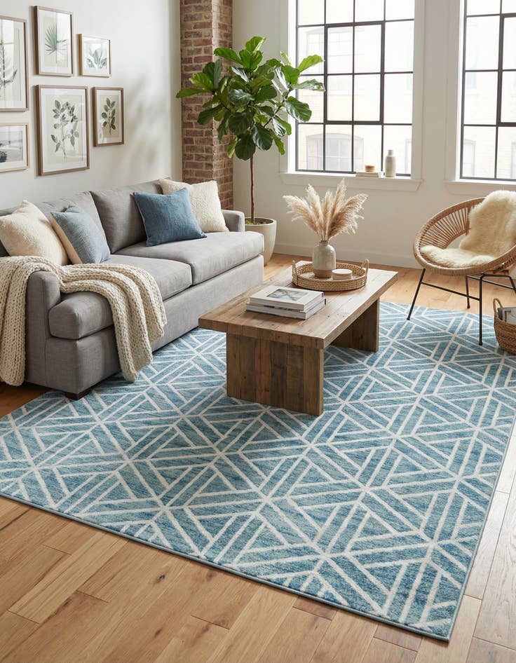 Detail image of 8' x 10' Lattice Trellis Rug