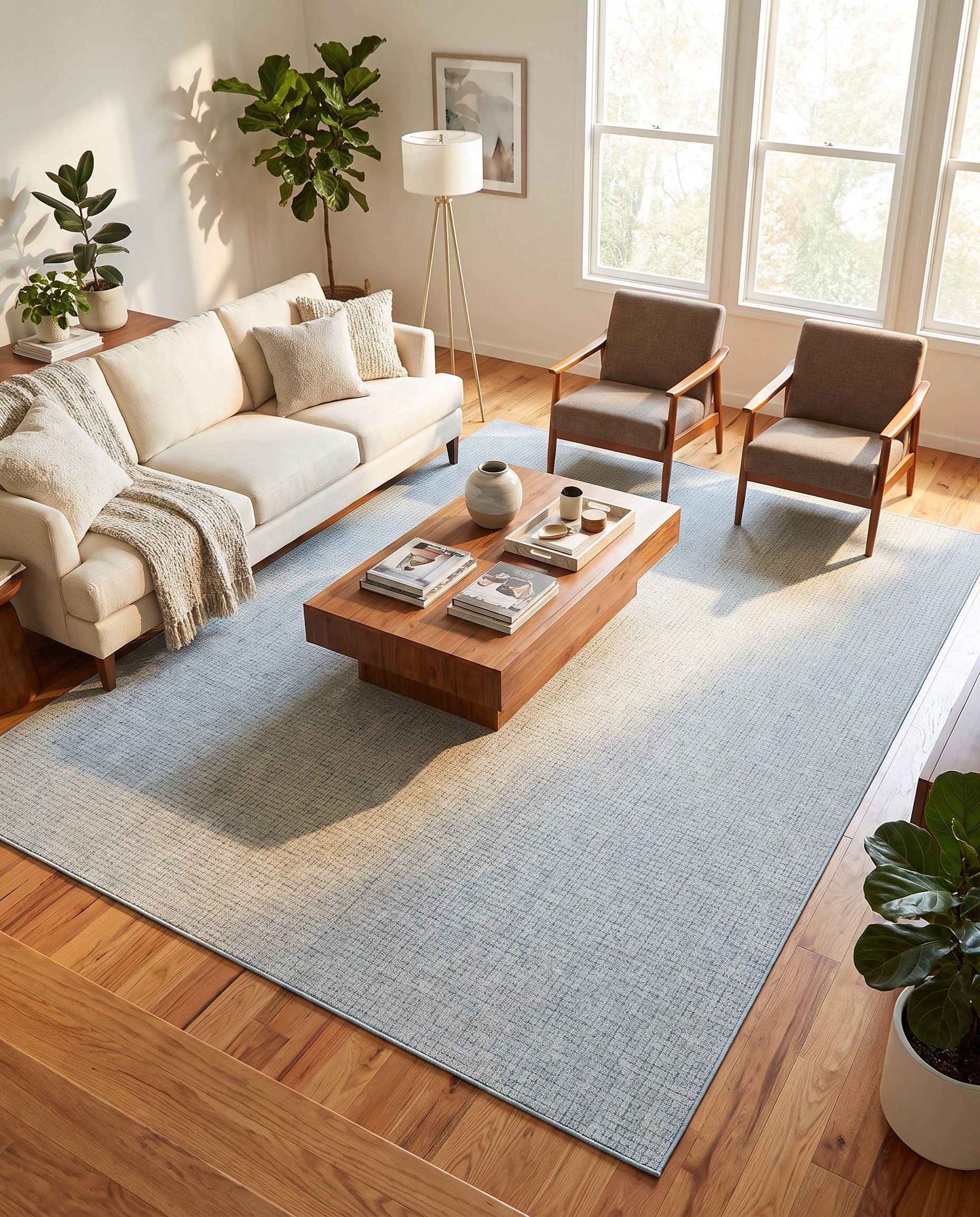 10' x 13' Easy-Clean Checkered Indoor / Outdoor Rug