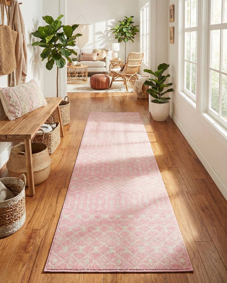 Detail image of 2' 7 x 10' Moroccan Trellis Runner Rug