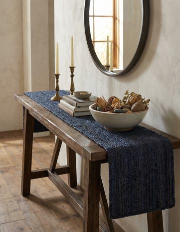 1' 2 x 8' Handmade Braided Jute Table Runner Rug