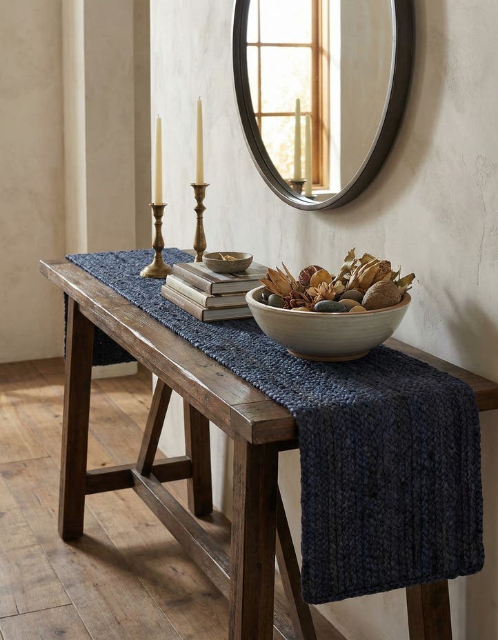 1' 2 x 8' Handmade Braided Jute Table Runn...