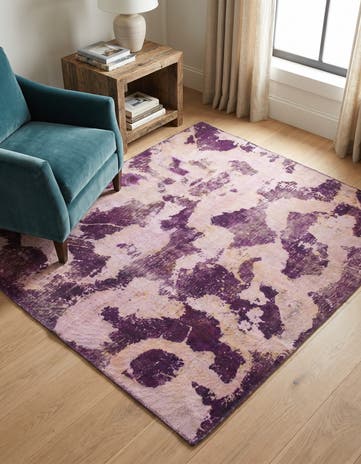 5' 2 x 5' 10 Hand Knotted Ultra Vintage Persian Wool Square Rug