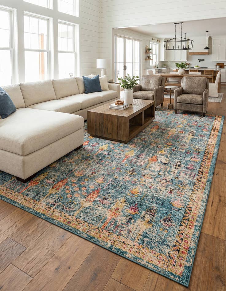 Detail image of 10' 6 x 16' 5 Washable El Paso Rug