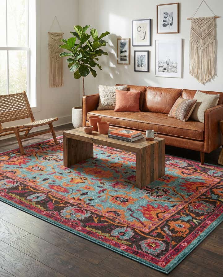 7' x 10' Washable Fleur Rug