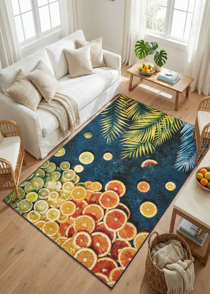 6' x 9' Easy-Clean Coastal Indoor / Outdoor Rug