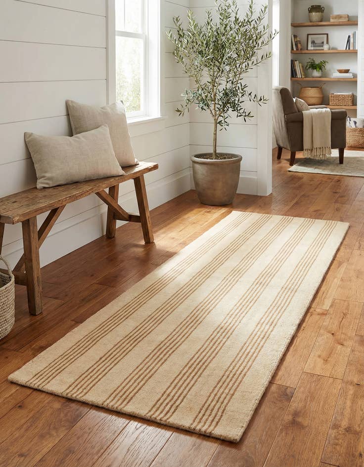 Detail image of  2' x 6' 1 Jill Zarin Striped Wool Runner Rug