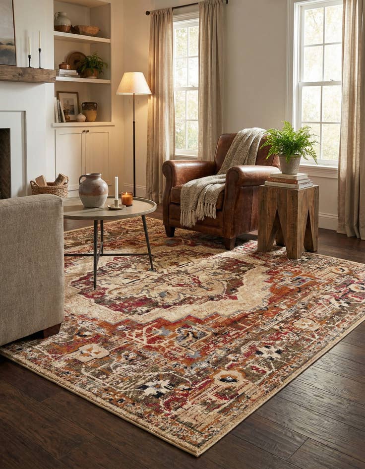 Detail image of 7' 10 x 7' 10 Saturn Square Rug