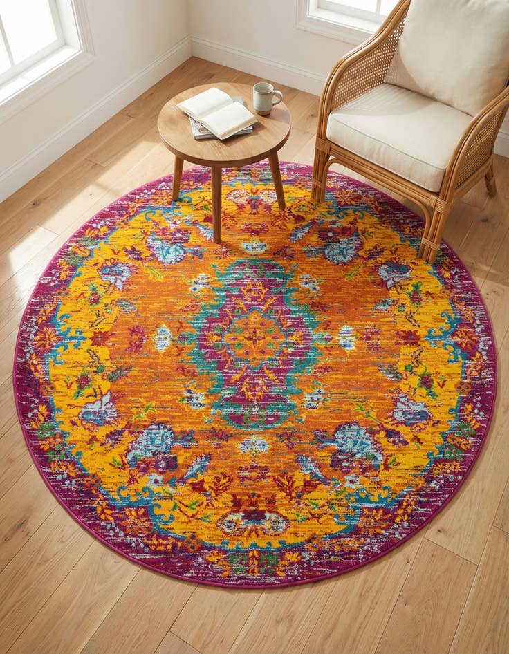Detail image of 5' 3 x 5' 3 Calypso Round Rug