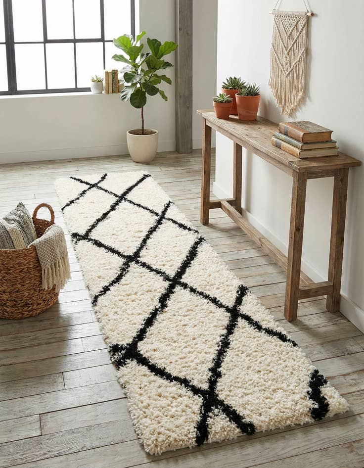Detail image of 2' 7 x 10' Infinity Shag Runner Rug
