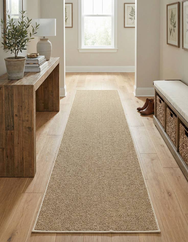 Detail image of 2' x 8' Washable Solid Indoor / Outdoor Runner Rug