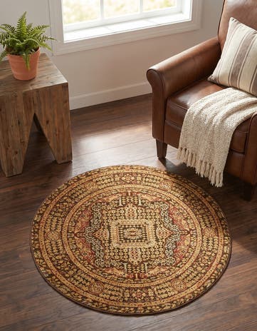 Brown Amina Round Rug