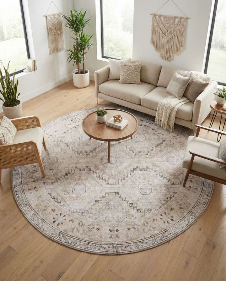 7' 10 x 7' 10 Yara Round Rug
