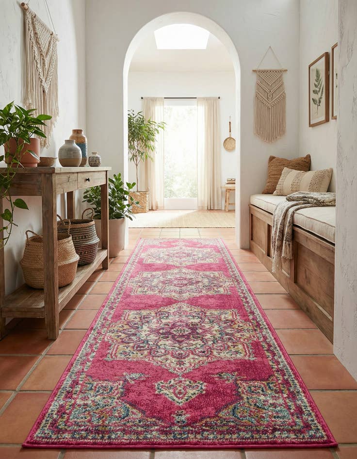 Detail image of 2' 7 x 10'  Washable Palazzo Runner Rug