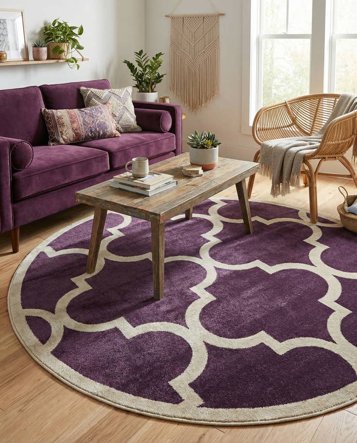 Detail image of 8' x 8' Lattice Round Rug