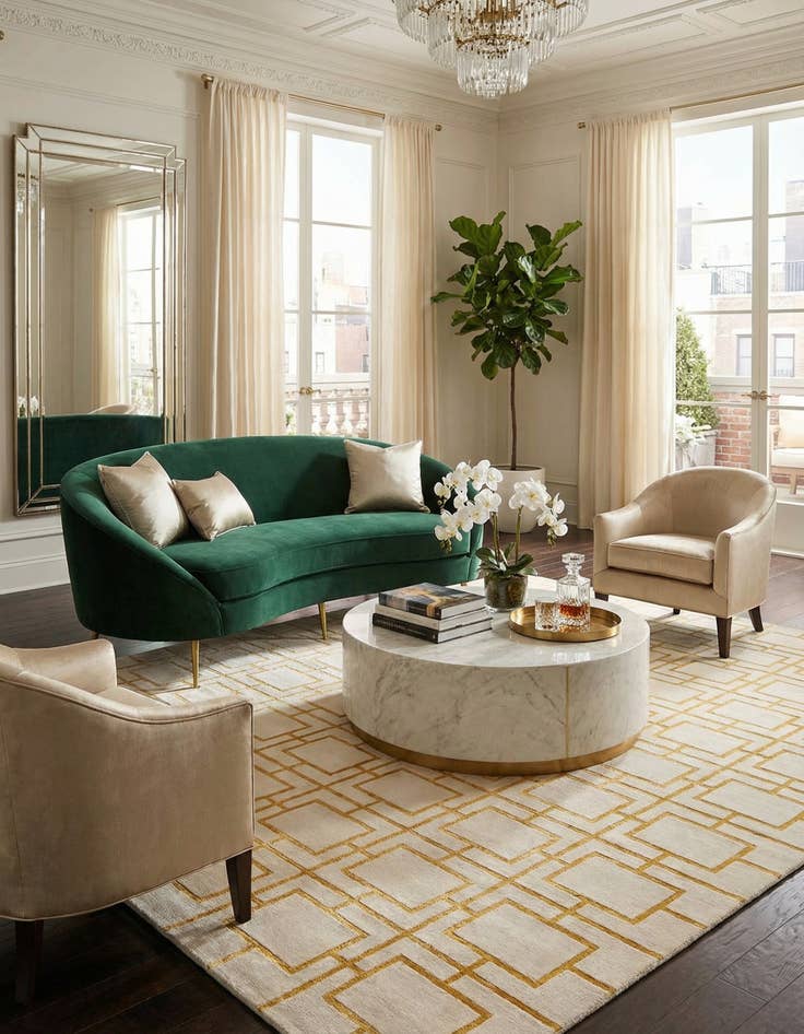 Detail image of 10' x 13'  Marilyn Monroe&trade; Glam Deco Rug