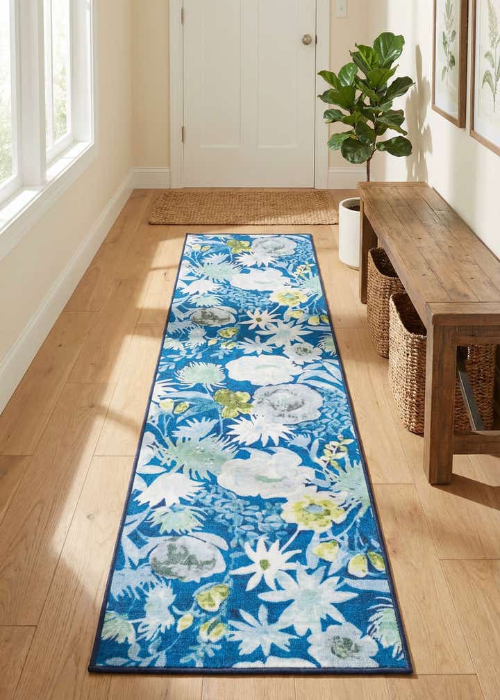 2' x 8' Easy-Clean Jill Zarin Caribbean Indoor / Outdoor Runner Rug