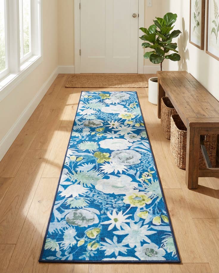 Detail image of 2' x 8' Easy-Clean Jill Zarin Caribbean Indoor / Outdoor Runner Rug