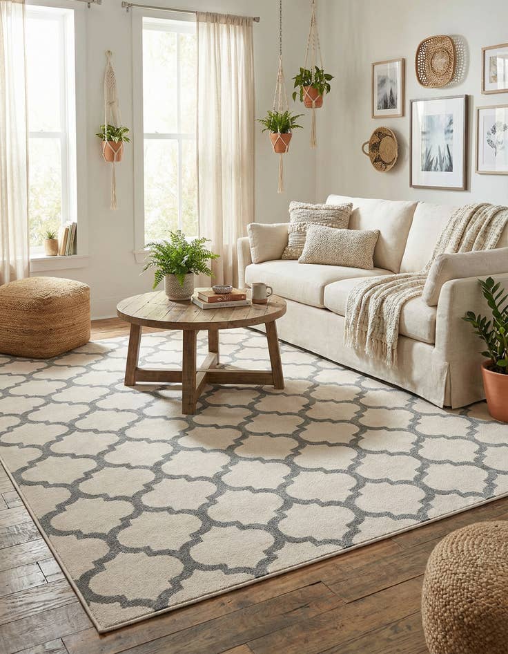 Detail image of  10' x 10' Lattice Square Rug