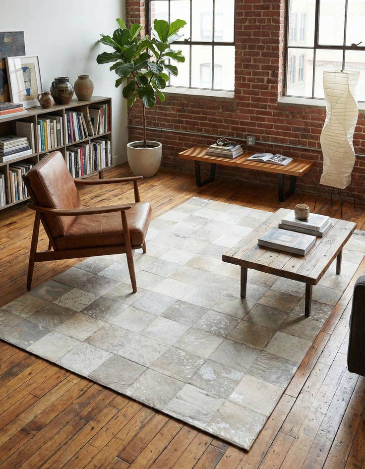 Detail image of 5' 1 x 8' Cowhide Rug