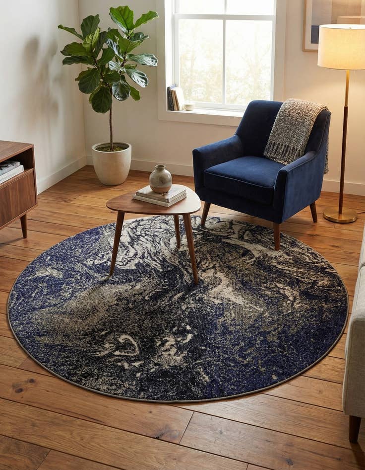 Detail image of 5' 3 x 5' 3  Washable Haerfest Round Rug