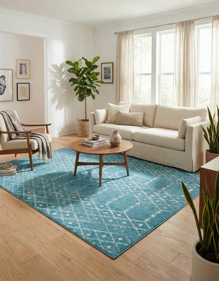 Detail image of 7' 10 x 7' 10 Paxon Trellis Square Rug