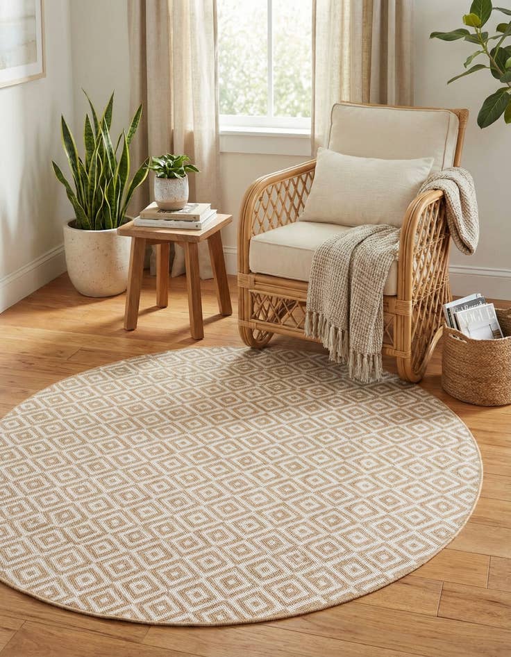 Detail image of 6' 7 x 6' 7 Washable Jill Zarin Costa Rica Indoor / Outdoor Round Rug