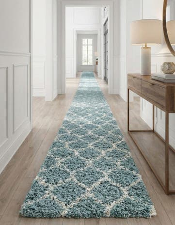 3' 3 x 16' 5 Lattice Shag Runner Rug