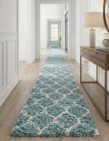 3' 3 x 16' 5 Lattice Shag Runner Rug