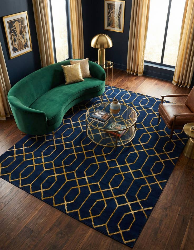 Detail image of 7' 10 x 10' Marilyn Monroe™ Glam Trellis Rug