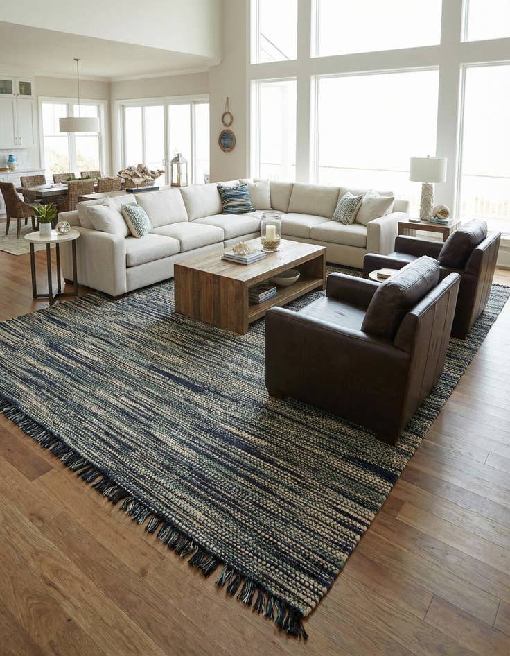 Detail image of 10' x 14' 1  Hand Woven Chunky Jute Rug