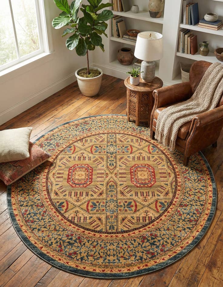 Detail image of 6' x 6' Amina Round Rug