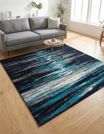 Navy Blue Sydney Square Rug