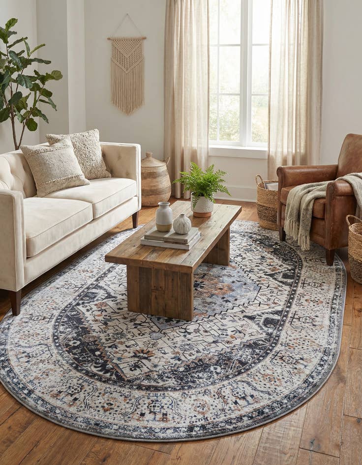 Detail image of 5' 3 x 8' Yara Oval Rug