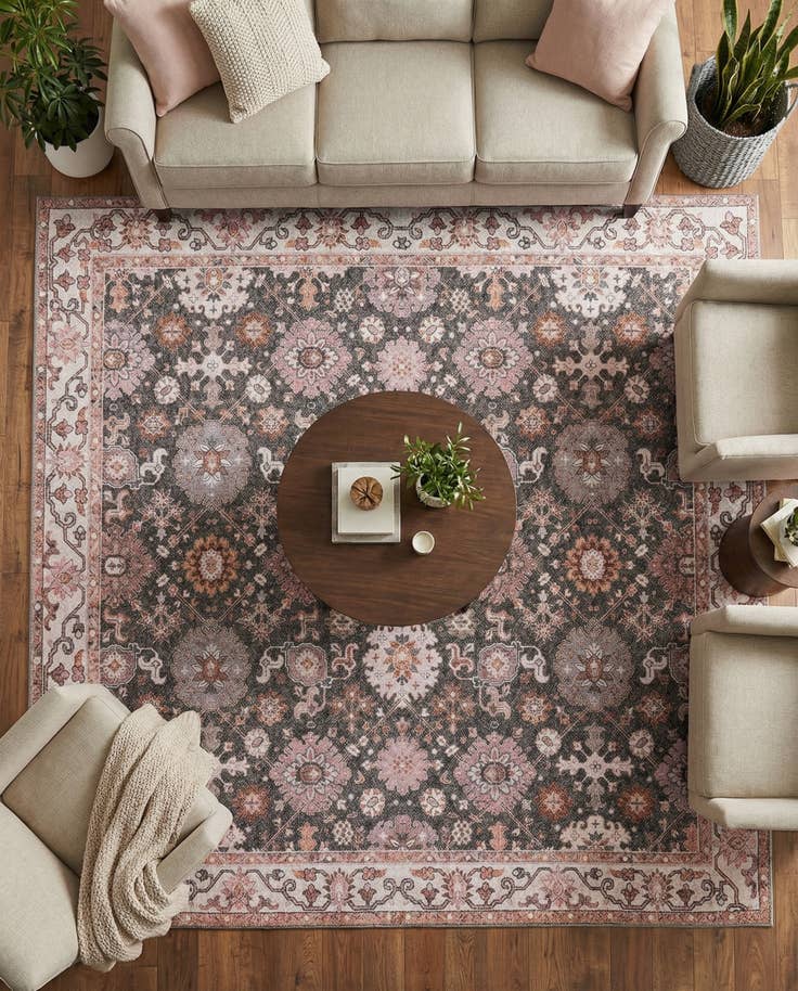 Detail image of 7' 10 x 7' 10 Washable Timeless Square Rug