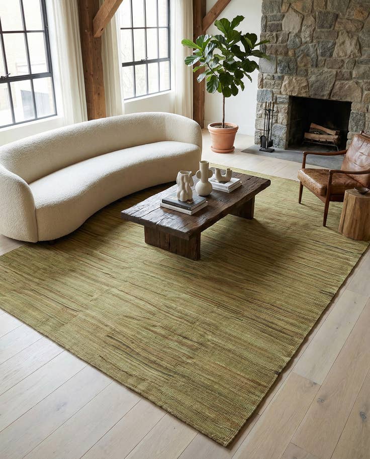 Detail image of 9' 5 x 12' 5 Hand Woven Kilim Modern Wool Rug