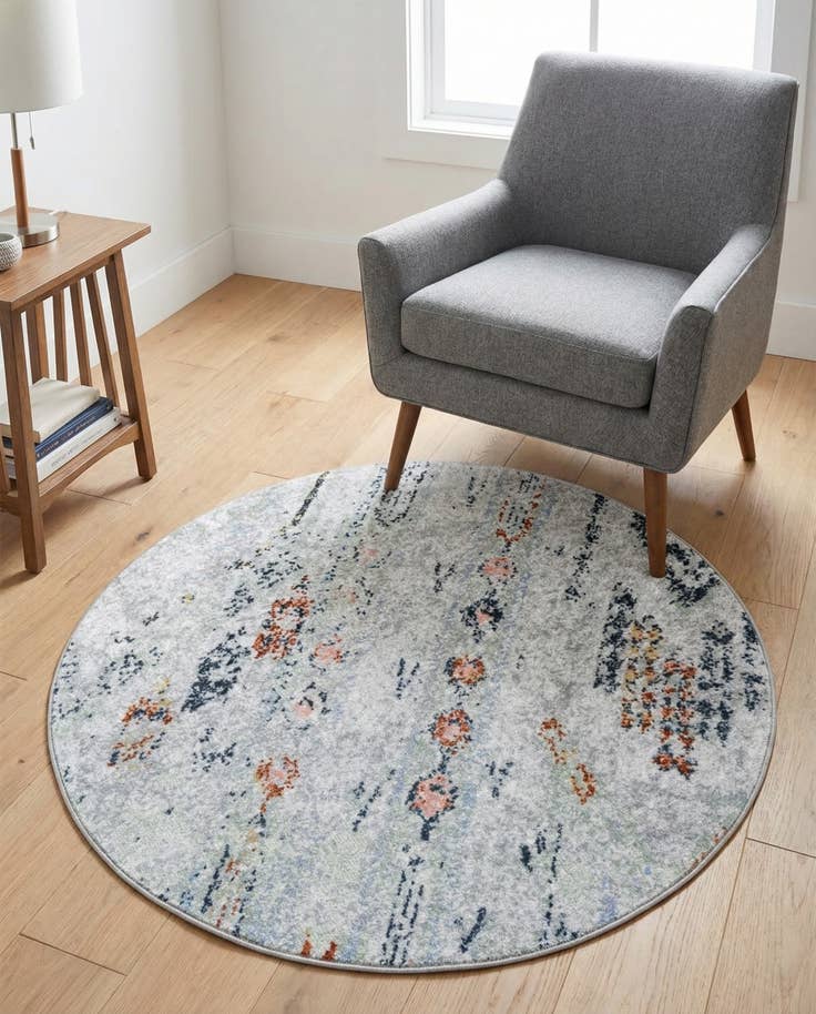 Detail image of 3' 3 x 3' 3 Kamala Washable Round Rug