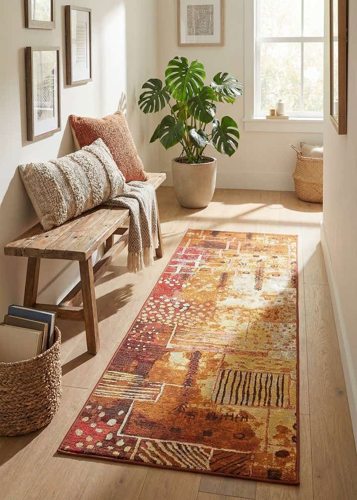 2' x 6' Easy-Clean Modern Indoor / Outdoor Runner Rug